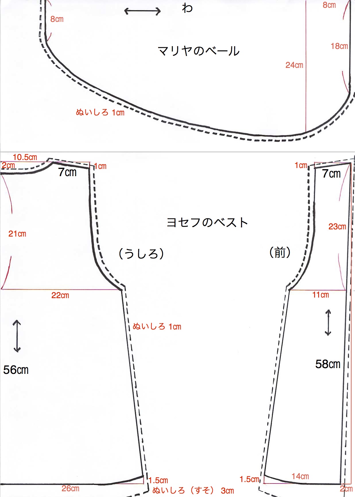 降誕劇 ページェント 衣装用型紙 教会学校の教材 アトリエ Trinity